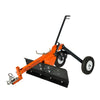 48" ATV Tow-Behind Grader Blade, 5 Blade Angles, 7 Height Positions, 2" Ball Hitch, 16" Tires, TMG-AGB48