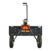 Rear view showing dual wheels and blade mounting on ATV Tow-Behind Grader Blade