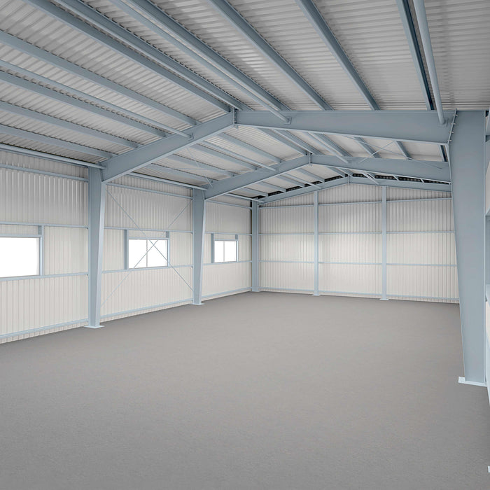 Snow Series 30' x 50' x 15' Commercial Warehouse Steel Building, Pre-Engineered up to 85 PSF Snow Rated, Shop Drawings Provided, Fabricated in Canada TMG-MS305015-SR85