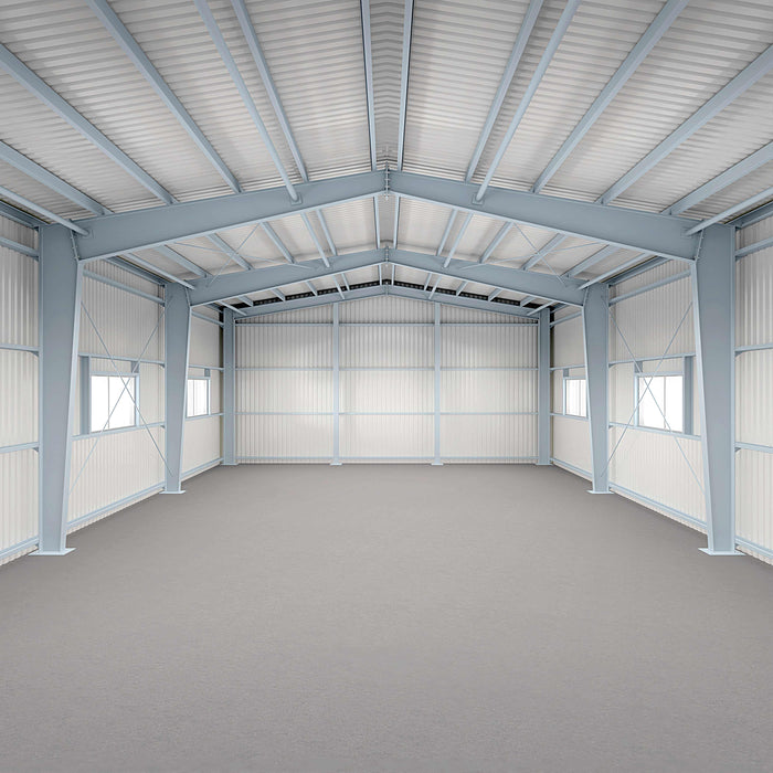 Snow Series 25' x 30' x 14' Commercial Warehouse Steel Building, Pre-Engineered to 85 PSF Snow Rated, Shop Drawings Provided, Fabricated in Canada TMG-MS253014-SR85