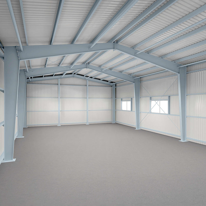 Snow Series 25' x 30' x 14' Commercial Warehouse Steel Building, Pre-Engineered to 50 PSF Snow Rated, Shop Drawings Provided, Fabricated in Canada TMG-MS253014-SR50
