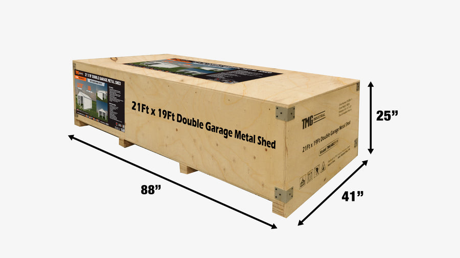 21' x 19' Double Garage Metal Shed (Discontinued – Replaced by TMG-MS2020, 2030)