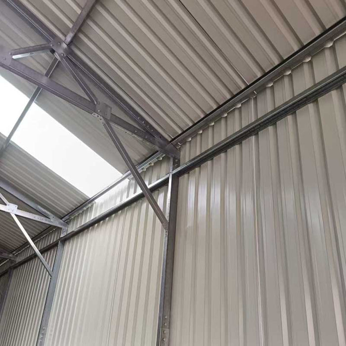 TMG Industrial 30’ x 40’ Metal Garage Shed with 11' High Double Front Doors, 17’ Peak Height, Side Entry Door, 1260 Sq-Ft Floor Space, TMG-MS3040