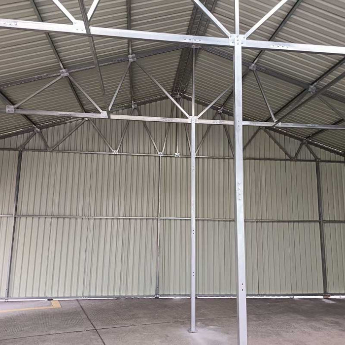 TMG Industrial 30’ x 40’ Metal Garage Shed with 11' High Double Front Doors, 17’ Peak Height, Side Entry Door, 1260 Sq-Ft Floor Space, TMG-MS3040