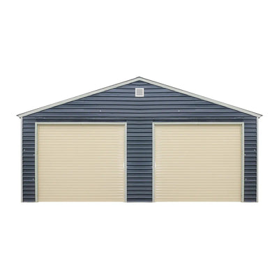 TMG-MS26-RD10 Motorized Roll-Up Door Kit for TMG-MS26 series metal barn sheds, featuring two remote controls, an AC motor, and backup manual opener for reliable and secure door operation.
