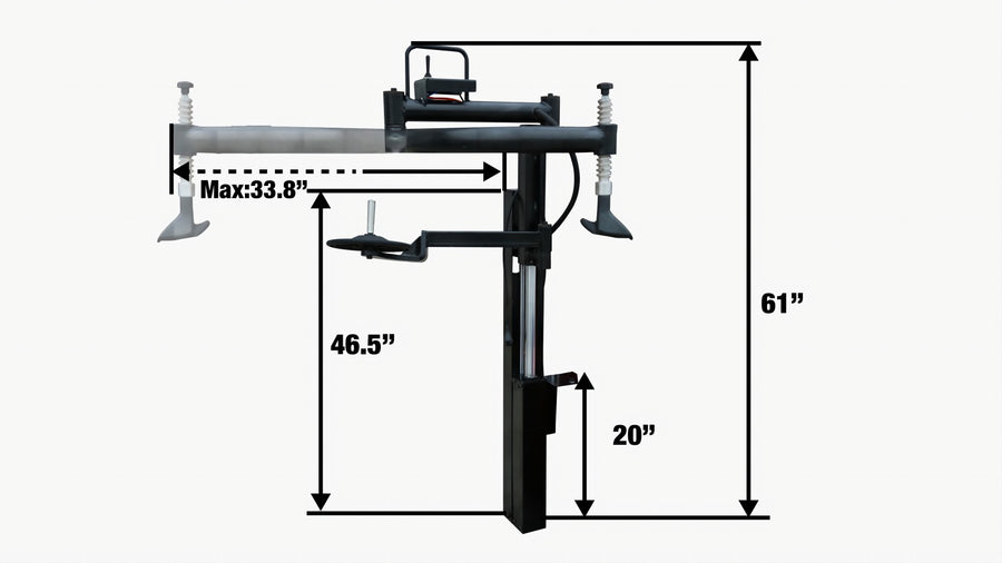 Pneumatic Powered Assist Arm, Left Hand Swing, Compatible with TMG-TC24 Tire Changer, TMG-PAT24