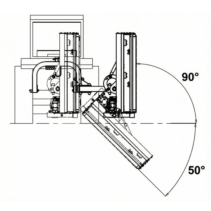 Peruzzo 53" Rear Mounted Ditch Bank Flail Mower for 25 to 40 HP Tractors, Category 1 & 2, MFR #: Fox Cross 1400, Made in Italy TMG-PE9487 Peruzzo