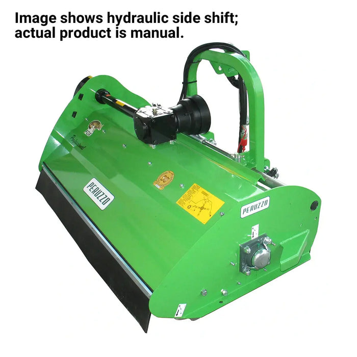 Peruzzo FOX-S1200 46" rear flail mower with hydraulic side-shift and 40 hammer blades