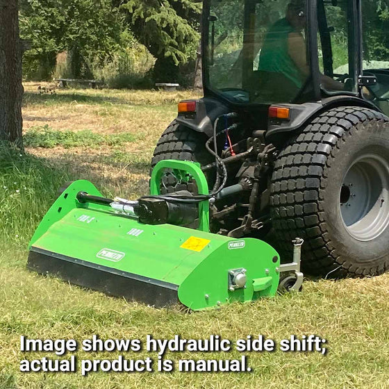 Peruzzo FOX-S1400 52" rear flail mower with hydraulic side-shift and 44 hammer blades