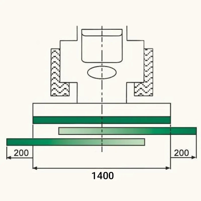Peruzzo FOX-S1400 52" rear flail mower with hydraulic side-shift and 44 hammer blades