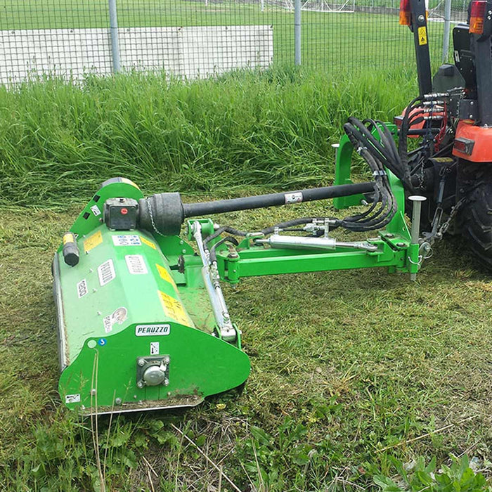 Peruzzo FOX CROSS 1200 Ditch‑Bank Flail Mower with 48" Cut Width, Hydraulic Offset, 18-30 HP Tractors, Made in Italy