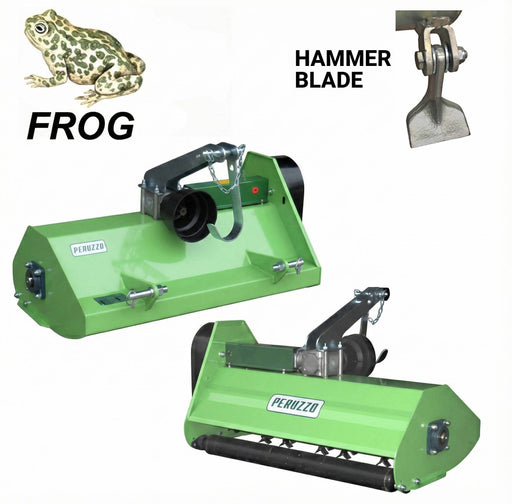 Peruzzo Frog 1120M 45" rear flail mower for 18–25 HP compact tractors, made in Italy