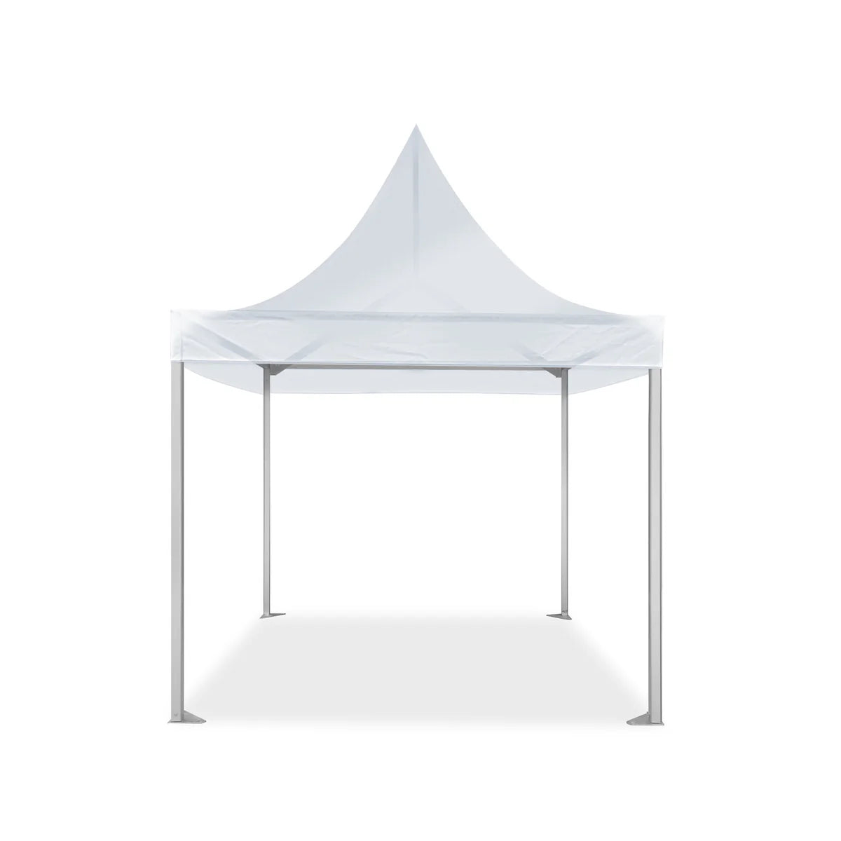 Front studio view showing canopy peak of 10' x 10' Marquee Tent Heavy Duty Aluminum Frame