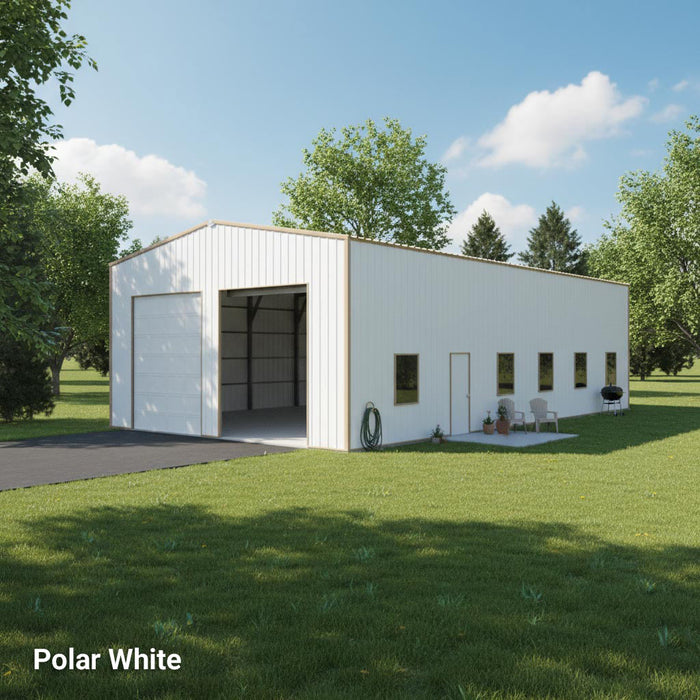 Snow Series 30' x 50' x 15' Commercial Warehouse Steel Building, Pre-Engineered up to 85 PSF Snow Rated, Shop Drawings Provided, Fabricated in Canada TMG-MS305015-SR85 TMG Industrial CA