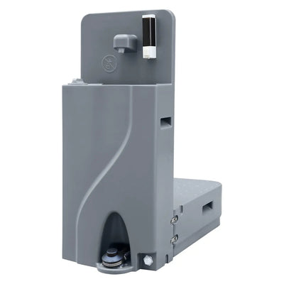 TMG-FMW10 Portable Handwash Station with 18 Gallon fresh water tank, 16 Gallon waste tank, foot pedal faucet, and integrated soap dispenser, ideal for single-person use in outdoor or job site environments.