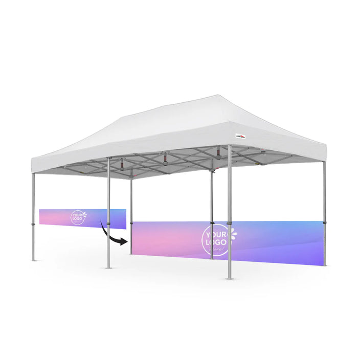 20' Custom Printed Pop-up Tent Canopy Half Wall (For 10' x 20' Tent Only)