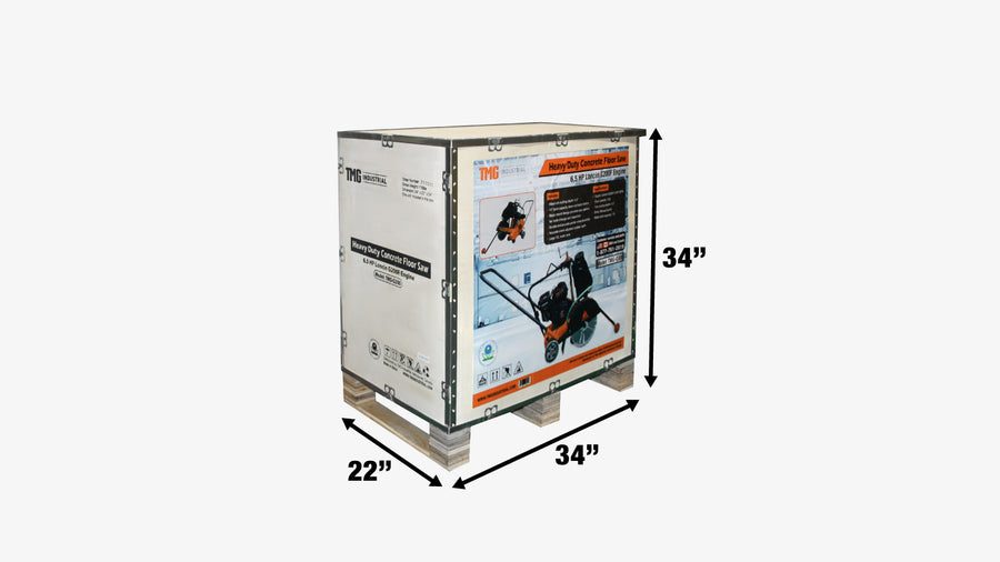 TMG Industrial Heavy Duty Walk Behind Concrete Floor Saw, w/6.5 HP Loncin Essence Engine, 3" Cutting Depth, TMG-Q300