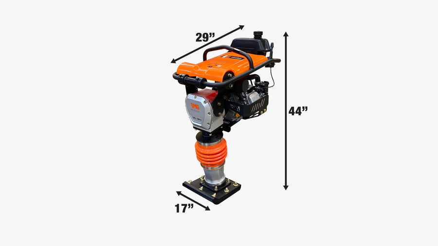 2250-lb Jumping Jack Tamping Rammer Compactor, 26" Compaction Depth, Asphalt, Cohesive & Granular Soils, TMG-RM80