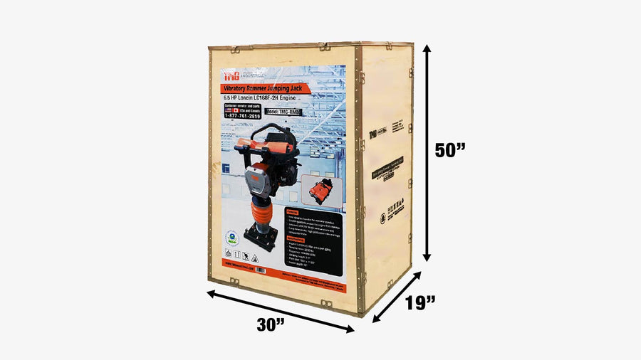 2250-lb Jumping Jack Tamping Rammer Compactor, 26" Compaction Depth, Asphalt, Cohesive & Granular Soils, TMG-RM80