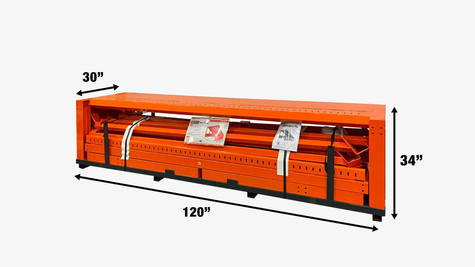 TMG Industrial 10’ Heavy Duty Static Grizzly Rock Screen, Adjustable Bolt-On Deck Bars, 4” x 4” I-Beams, 5000 lb Load Capacity, TMG-RS10-shipping-info-image