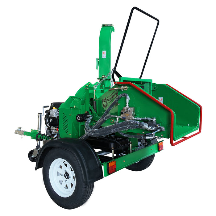 StanForge 6" Wood Chipper, 25HP V-Twin Gas Engine, Hydraulic Feeding, 2" Hitch Tow-Behind, SF-GWC25HP