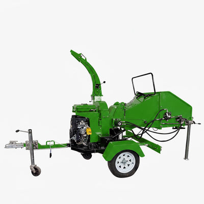 6" Wood Chipper, 25HP V-Twin Gas Engine, Hydraulic Feeding, 2" Hitch Tow-Behind, SF-GWC25HP