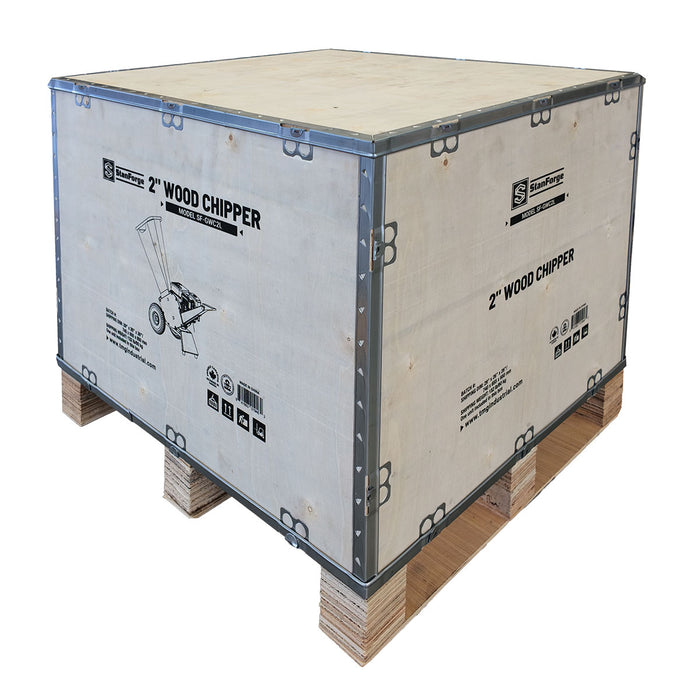 StanForge 2" Wood Chipper, 6.5HP Gas Engine, Portable Design, Adjustable Deflector, SF-GWC2L