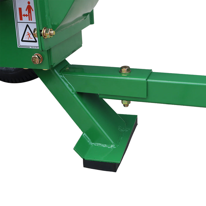Déchiqueteuse à bois StanForge de 4 po, moteur à essence de 10 HP, goulotte d'éjection pivotante à 360°, remorquable avec attelage de 2 po, SF-GWC4L