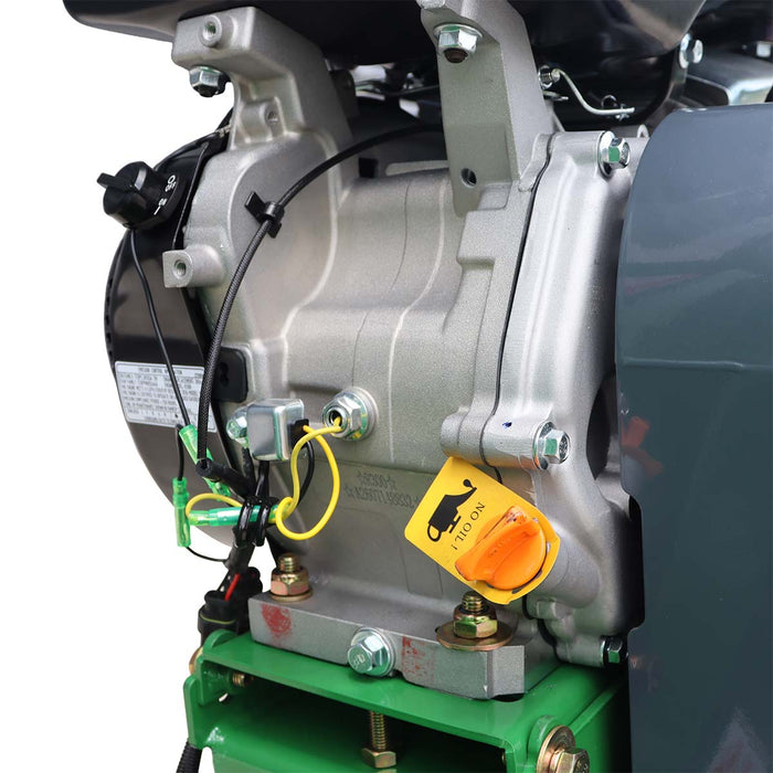 Déchiqueteuse à bois StanForge de 4 po, moteur à essence de 10 HP, goulotte d'éjection pivotante à 360°, remorquable avec attelage de 2 po, SF-GWC4L