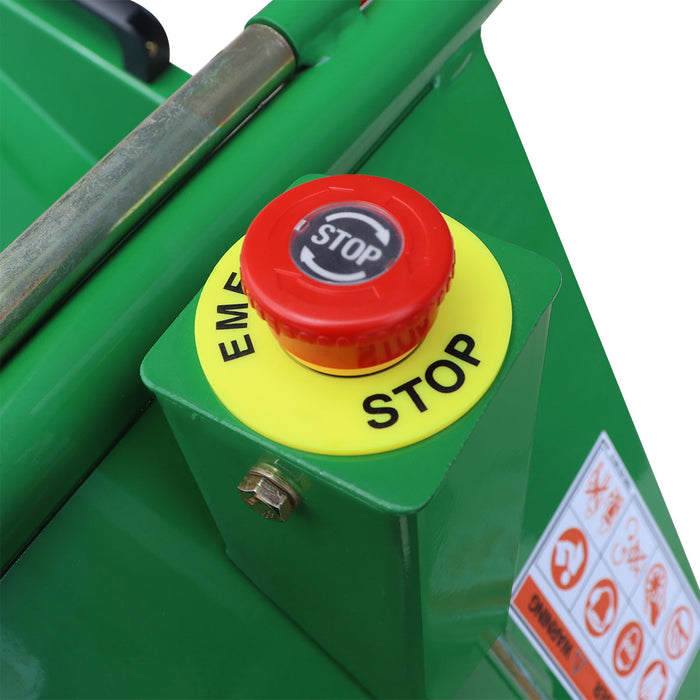 Déchiqueteuse à bois StanForge de 4 po, moteur à essence de 10 HP, goulotte d'éjection pivotante à 360°, remorquable avec attelage de 2 po, SF-GWC4L