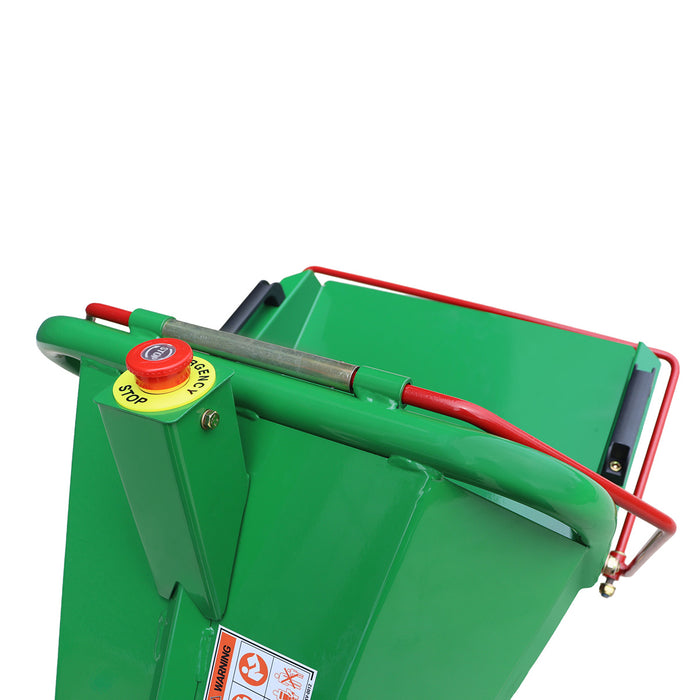 Déchiqueteuse à bois StanForge de 4 po, moteur à essence de 10 HP, goulotte d'éjection pivotante à 360°, remorquable avec attelage de 2 po, SF-GWC4L