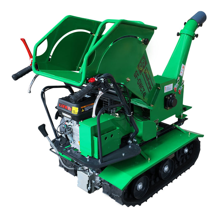 StanForge 4" Tracked Wood Chipper, 6.5HP Gas Engine, Dual Discharge Outlets, Adjustable deflector, SF-GWCT4L