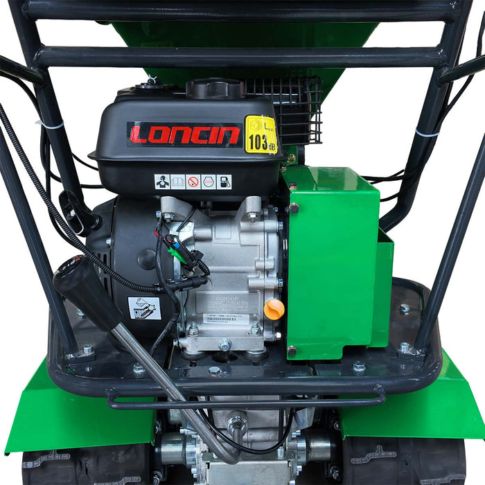StanForge 4" Tracked Wood Chipper, 6.5HP Gas Engine, Dual Discharge Outlets, Adjustable deflector, SF-GWCT4L