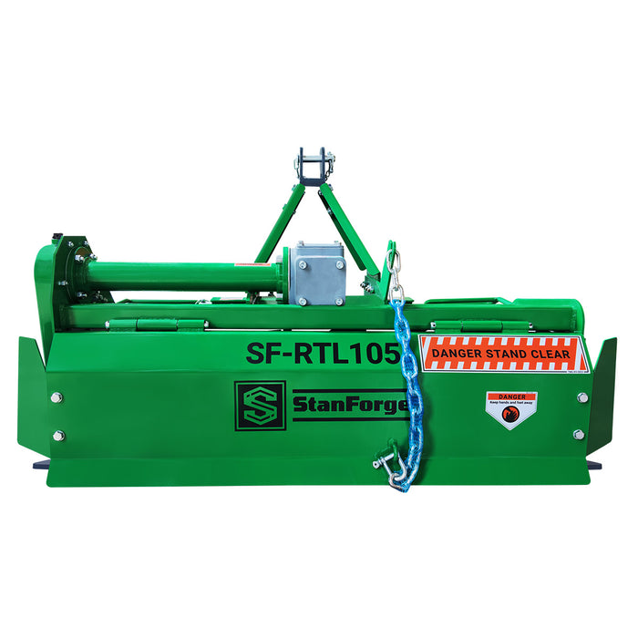 Motoculteur rotatif à prise de force 3 points StanForge 42", attelage de catégorie 1, 540 tr/min, tracteur de 15 à 35 ch, 20 dents robustes, SF-RTL105
