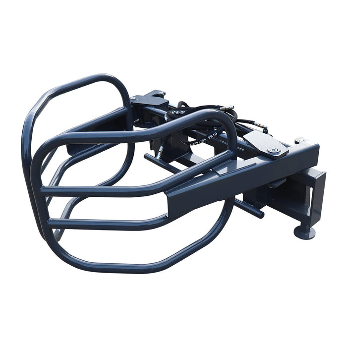 Stanforge 70" Skid Steer Hydraulic Round Bale Gripper/Squeeze Grapple, 2500 lb Capacity, 52" Depth,  Universal Quick-Mount, SF-SBG70