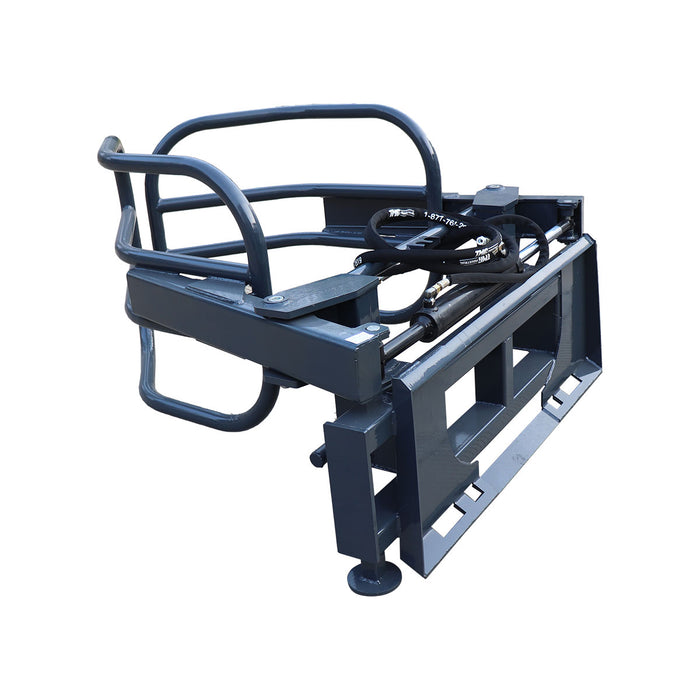 Stanforge 70" Skid Steer Hydraulic Round Bale Gripper/Squeeze Grapple, 2500 lb Capacity, 52" Depth,  Universal Quick-Mount, SF-SBG70