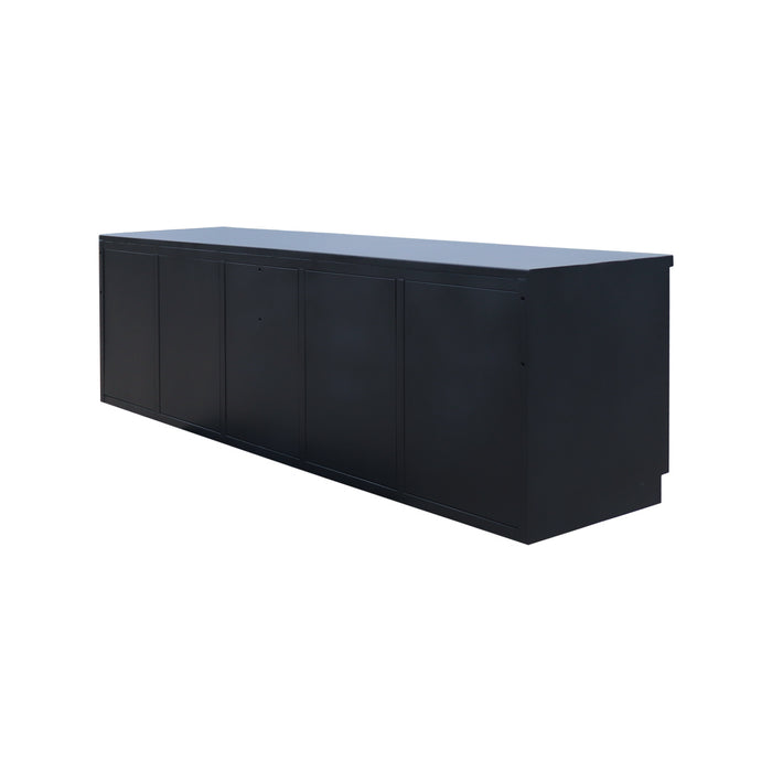 StanForge 10’ Steel Tabletop Workbench, 18 Slide Drawers, 2 side cabinets, All-in-one Welded Frame, SF-SWB18