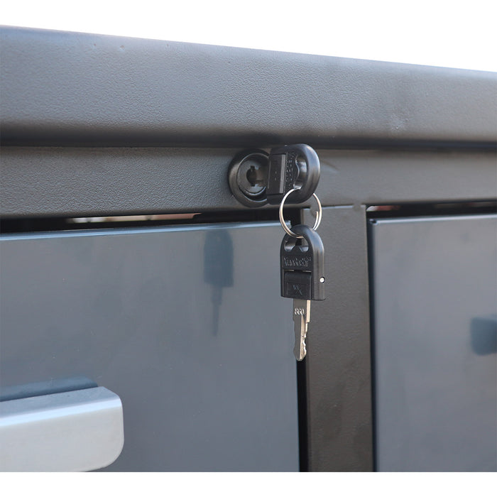 StanForge 10' Steel Tabletop Workbench, 20 Slide Drawers, All-in-one Welded Frame, SF-SWB20