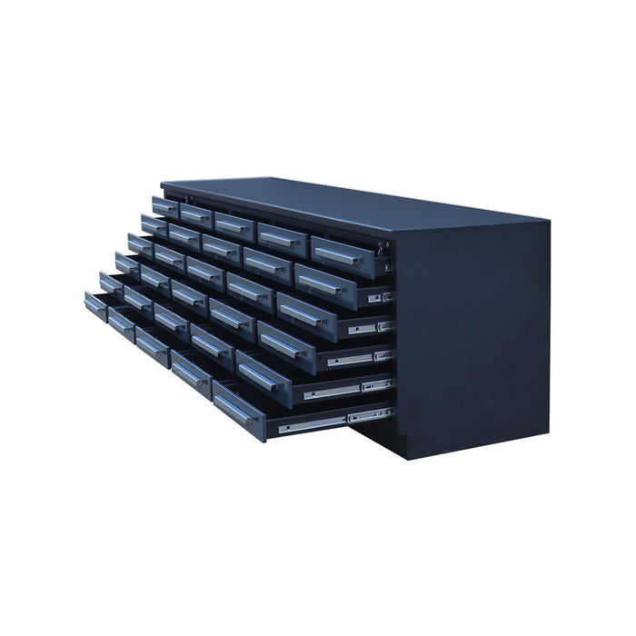 StanForge 10' Steel Tabletop Workbench, 30 Slide Drawers, All-in-one Welded Frame, SF-SWB30