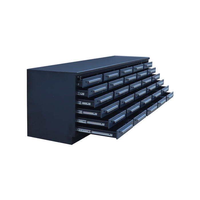 StanForge 10' Steel Tabletop Workbench, 30 Slide Drawers, All-in-one Welded Frame, SF-SWB30