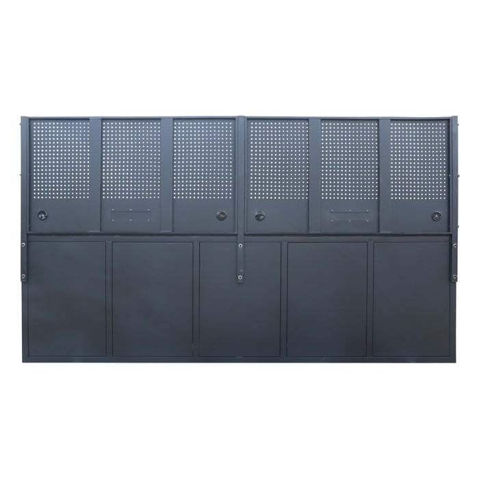 StanForge10' Steel Tabletop Workbench with Pegboard, 30 Slide Drawers, All-in-one Welded Frame, SF-SWB30P