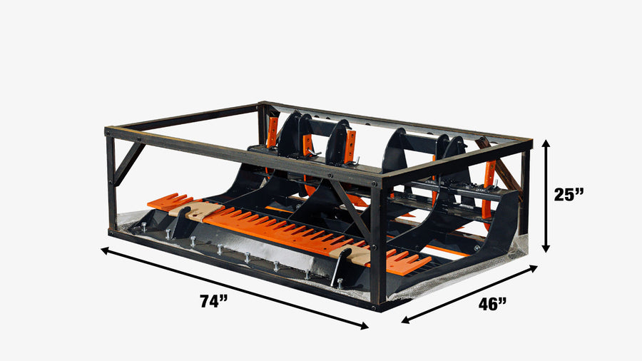 TMG Industrial 72" Skid Steer Land Rabot, dents de ripper réglables, peigne de rabot réversible, nivellement, épandage et nivellement, TMG-SLP72