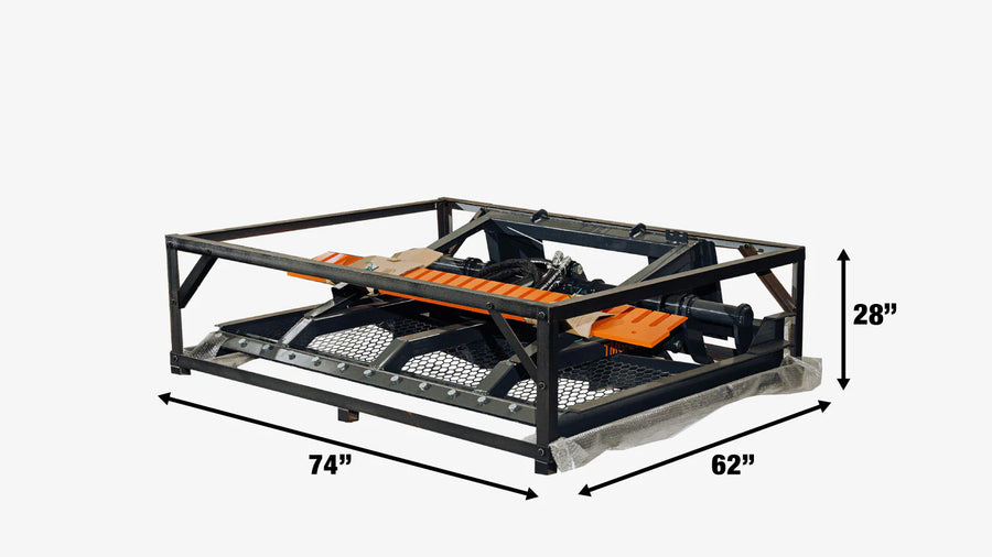 TMG Industrial 72" Scarificateur de rabot hydraulique à direction à glissement, dents de ripper réglables, peigne de rabot réversible, nivellement, épandage et nivellement, TMG-SLP75