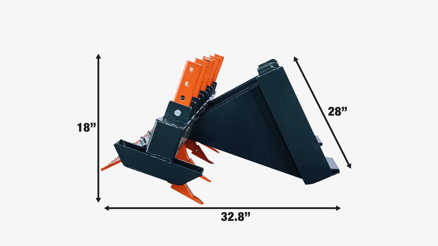 72" Skid Steer Land Ripper w/Rake Comb, Scarifier, Dethatcher, Forward & Reverse, Depth Adjustable Ripping Teeth TMG-SLR72