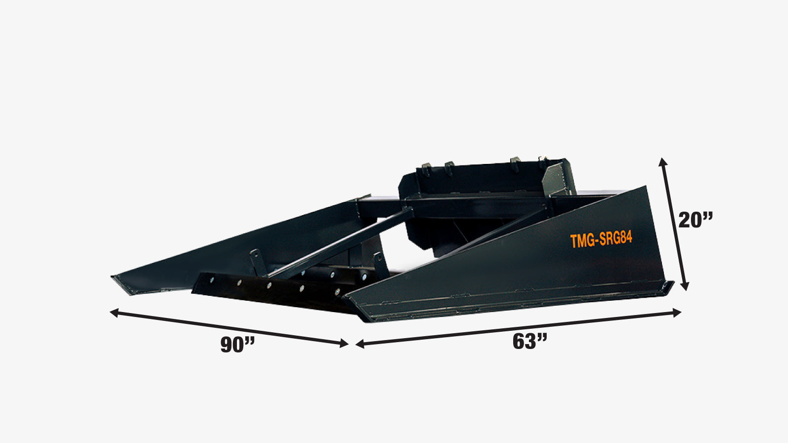 TMG Industrial 84” Skid Steer Road Grader, Bucket Stops w/Shackle Holes, Forward/Backward Cutting Edges, Grading, Spreading & Leveling, TMG-SRG84-specifications-image