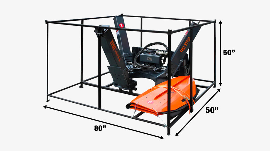 TMG Industrial 36" Skid Steer Bêche d'arbre hydraulique, capacité de coupe de 4" de diamètre, ouverture de lame de 22", lames Hardox® 400, TMG-STS35