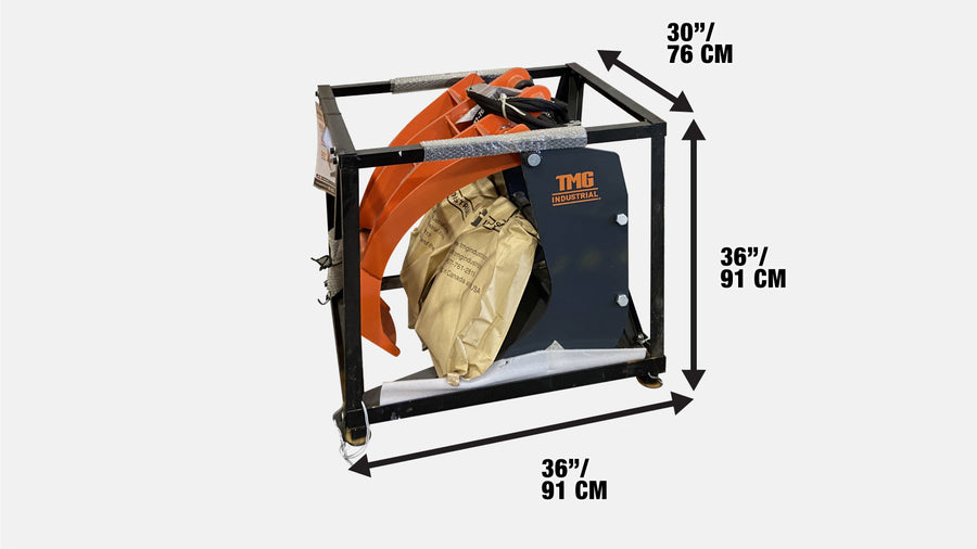 30" Log Grapple Attachment for Skid Steers, 3000-lb Capacity TMG-SLG30