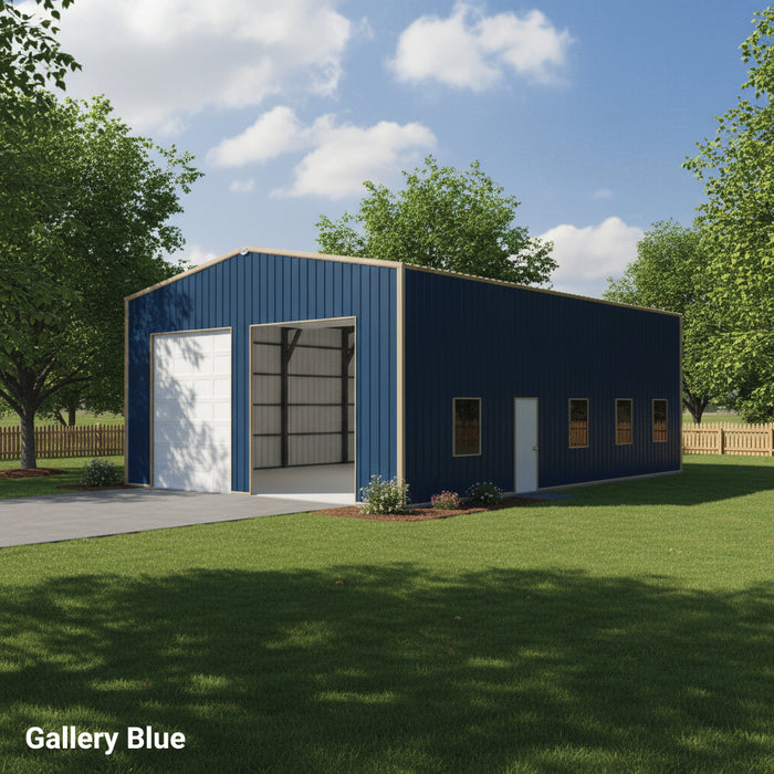Snow Series 25' x 30' x 14' commercial warehouse steel building 50 PSF snow rated TMG-MS253014-SR50