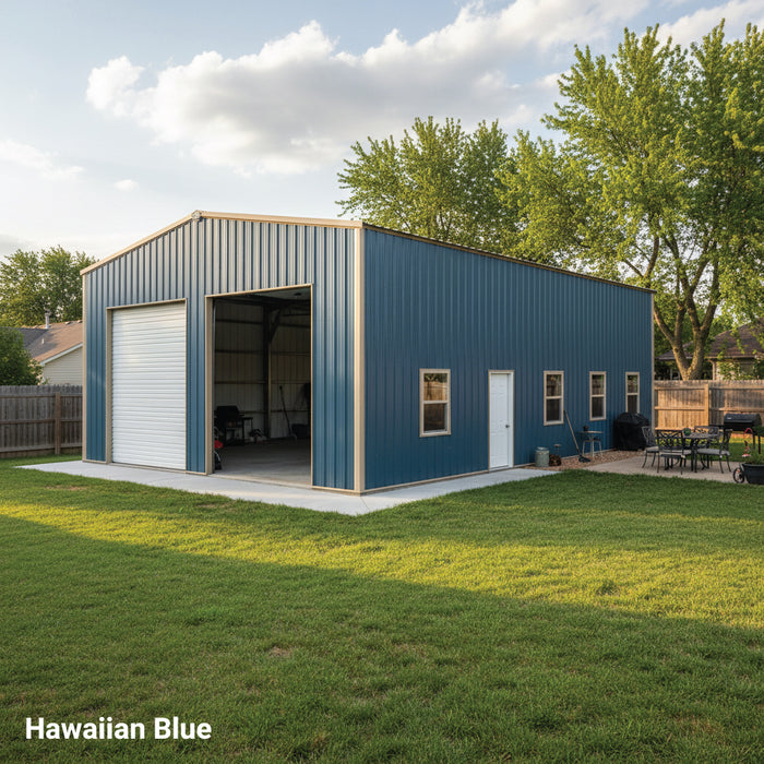 Snow Series 25' x 30' x 14' commercial warehouse steel building 50 PSF snow rated TMG-MS253014-SR50