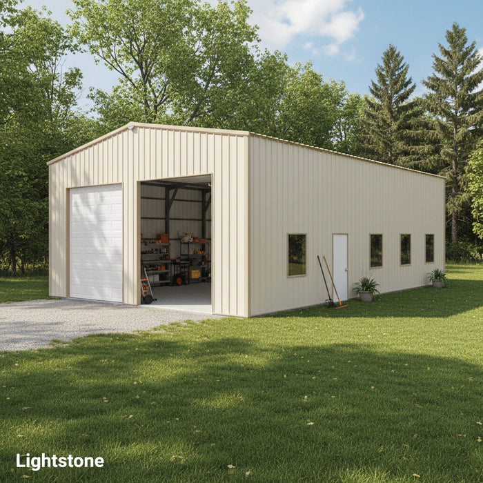 Snow Series 25' x 30' x 14' commercial warehouse steel building 50 PSF snow rated TMG-MS253014-SR50